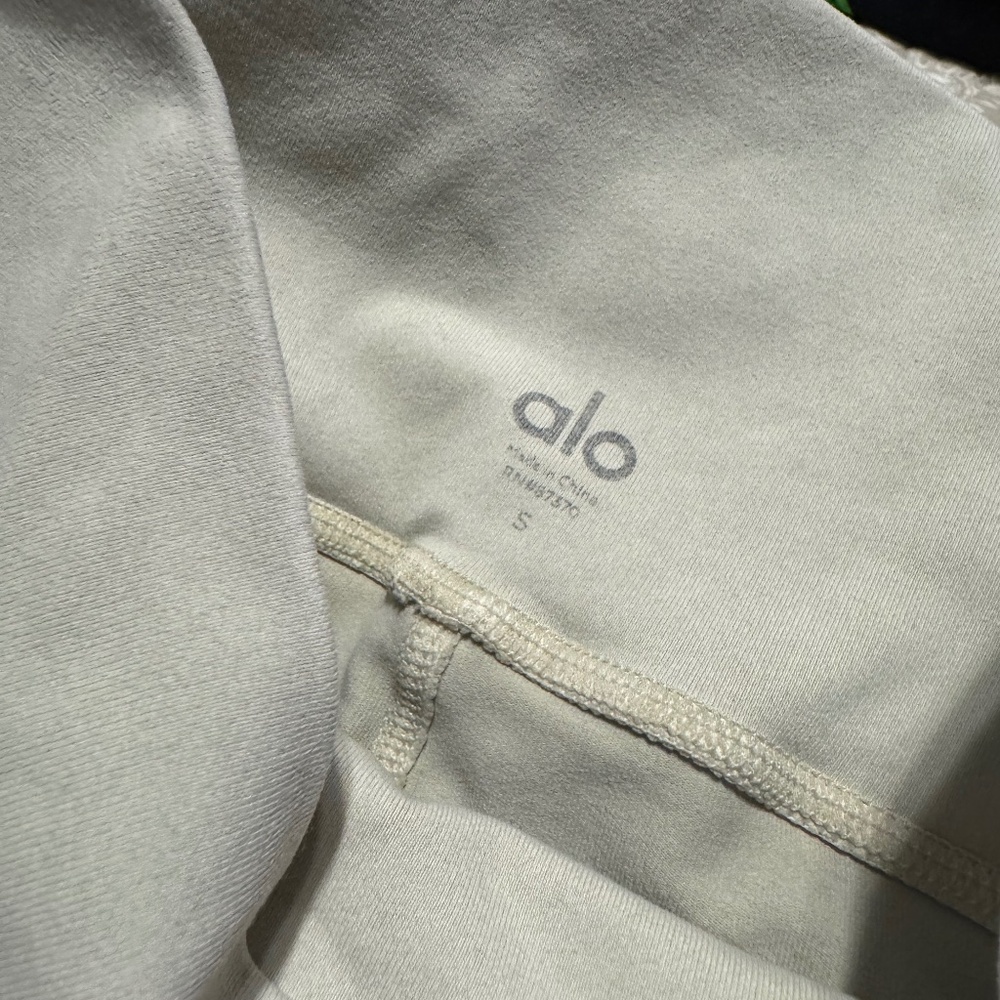 ALO Light Gray Moto Leggings